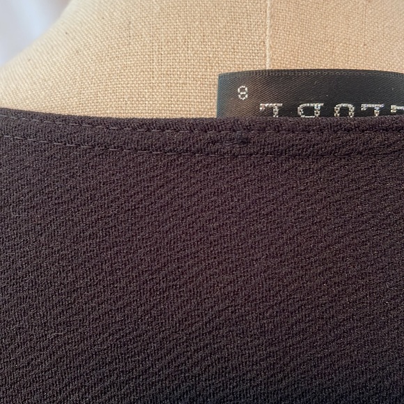 ASOS Black Fit and Flare Dress with Cuffed Long Sleeves - Picture 6 of 6